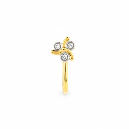 Twirl Diamond Gold Nose Pin