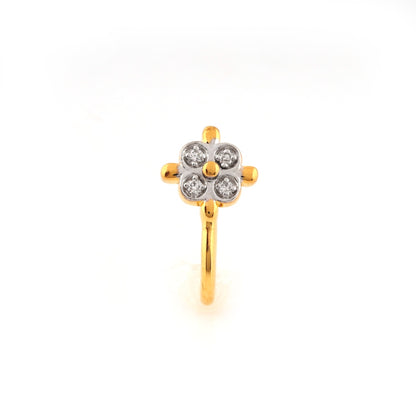 Petite Luxe Diamond Gold Nose Pin