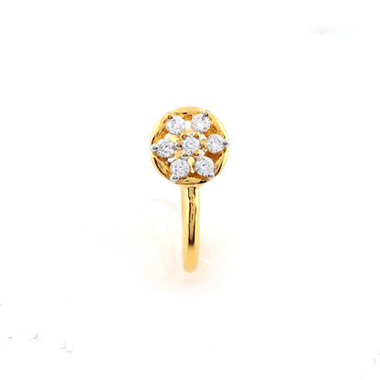 Classic Cluster Diamond Gold Nose Pin