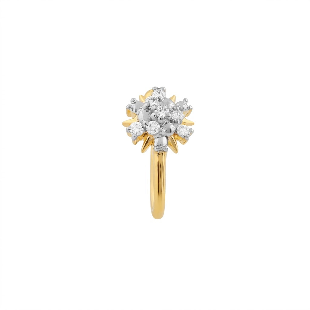 Floral cluster bust Diamond Nose Pin