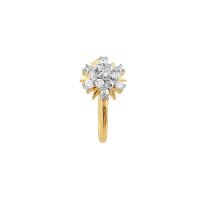 Floral cluster bust Diamond Nose Pin