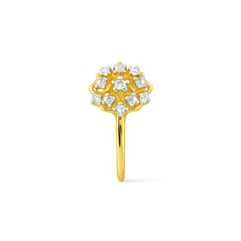 Floral Cluster Design Nose Pin