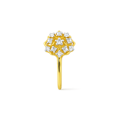 Floral Cluster Design Nose Pin