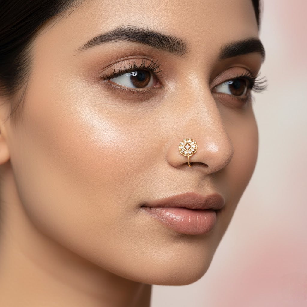 Petite Sparkle Diamond Gold Nose Pin