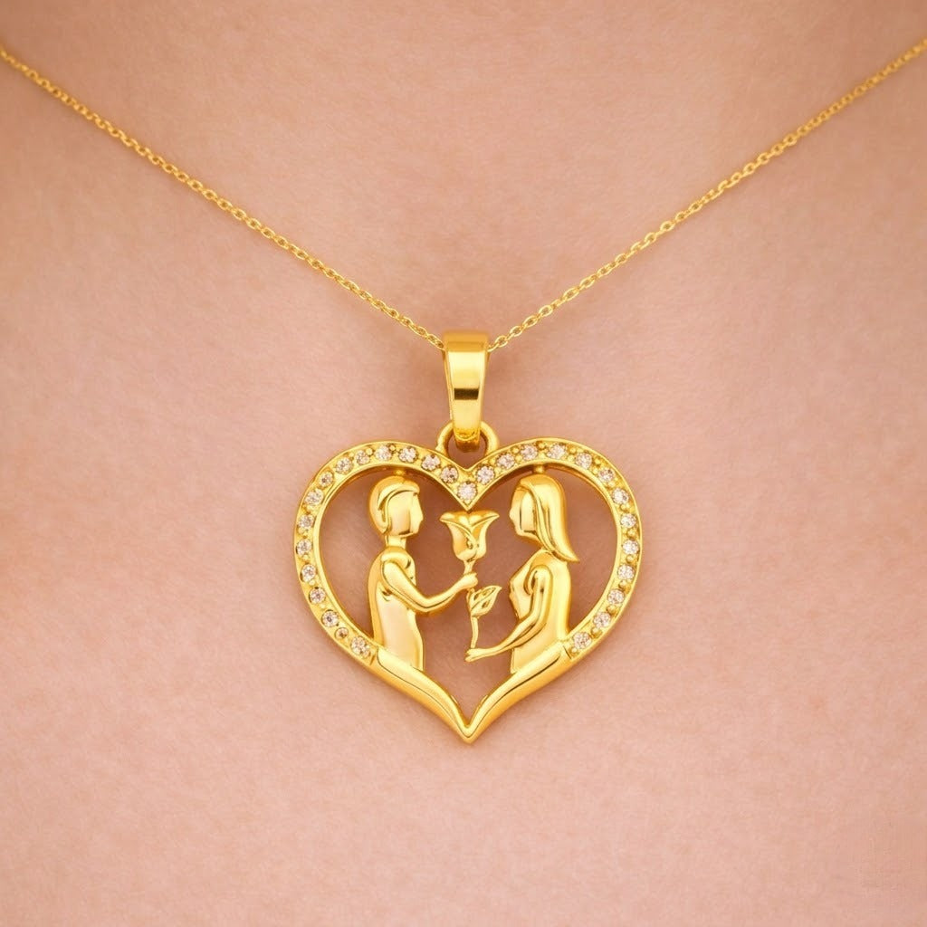 Proposal Heart Diamond Pendant