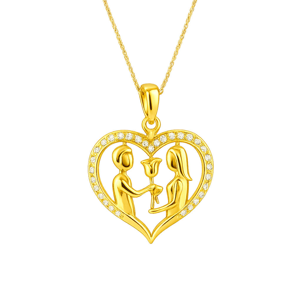 Proposal Heart Diamond Pendant