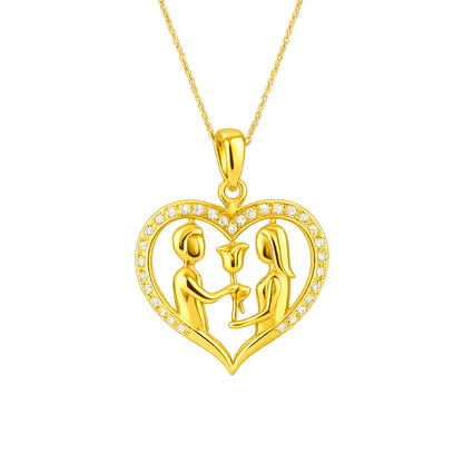 Proposal Heart Diamond Pendant