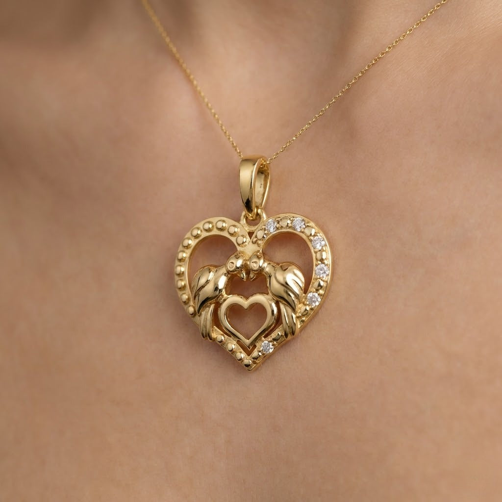 Love Birds Diamond Pendant