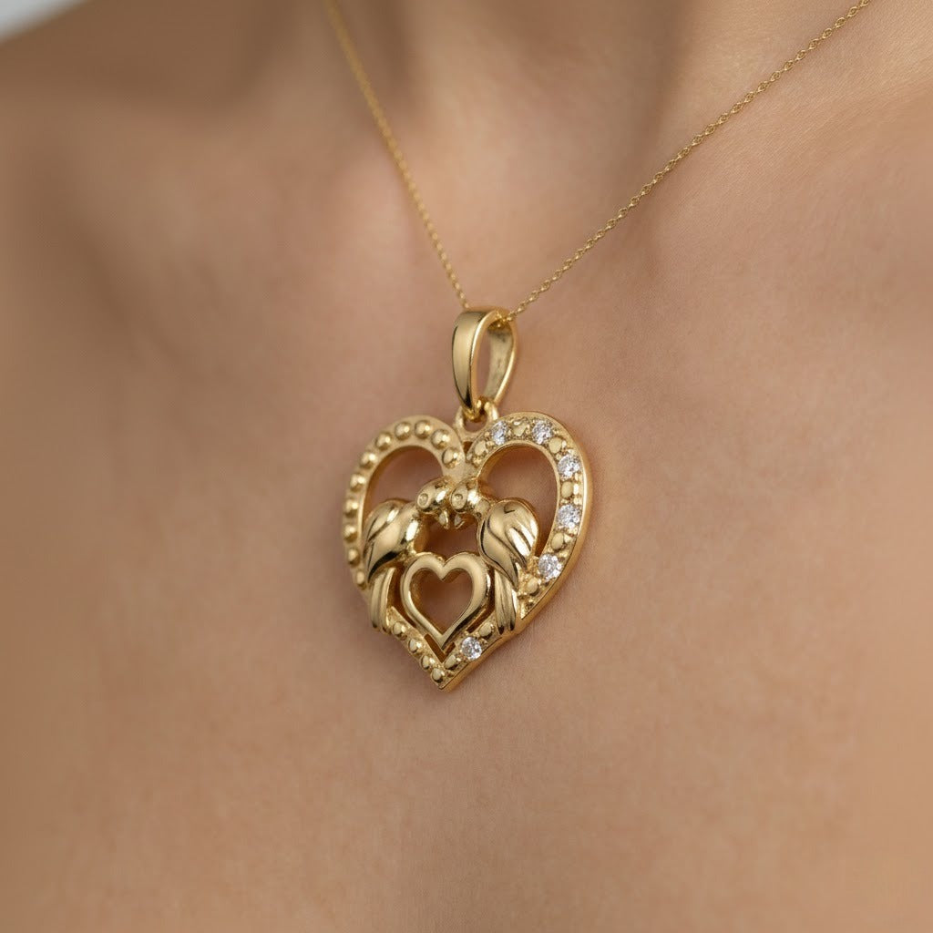 Love Birds Diamond Pendant
