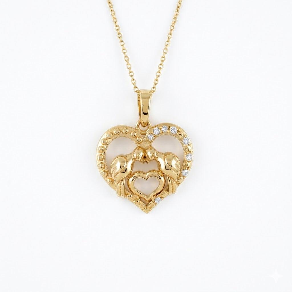 Love Birds Diamond Pendant