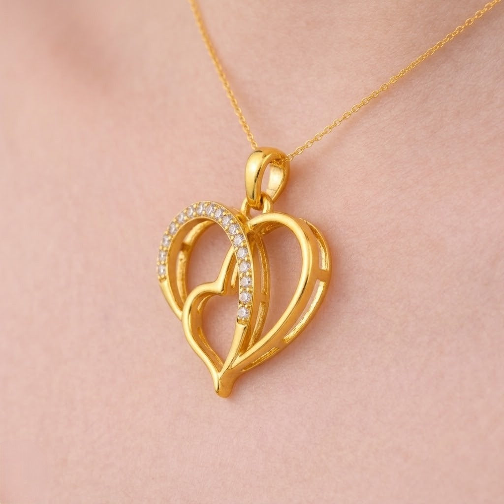 Two Souls One Heart Diamond Pendant