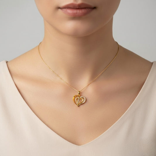 Interlinked Twin Heart Pendant