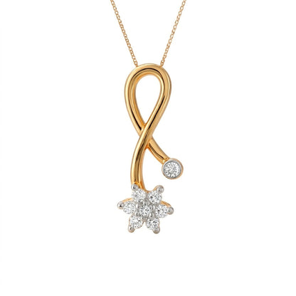 Infinity Style 9K Diamond Gold Pendant