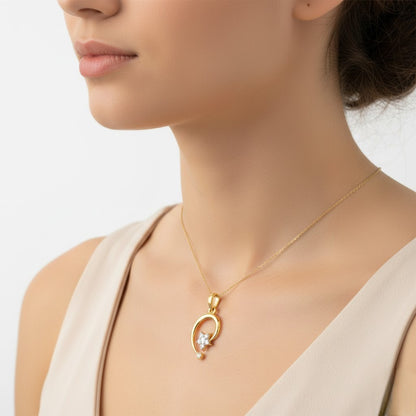 Starlight Orbit Diamond Pendant in 9 Karat Gold