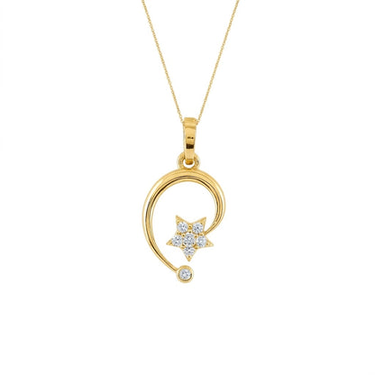 Starlight Orbit Diamond Pendant in 9 Karat Gold