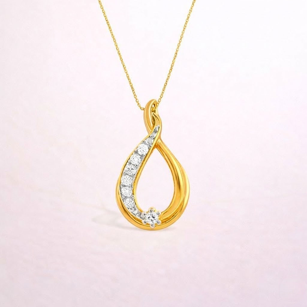 Grace Drop Diamond Pendant in 9 Karat Gold