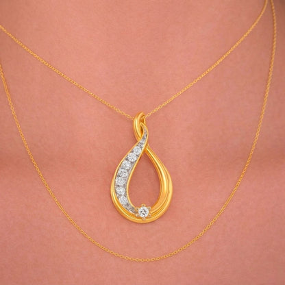 Grace Drop Diamond Pendant in 9 Karat Gold