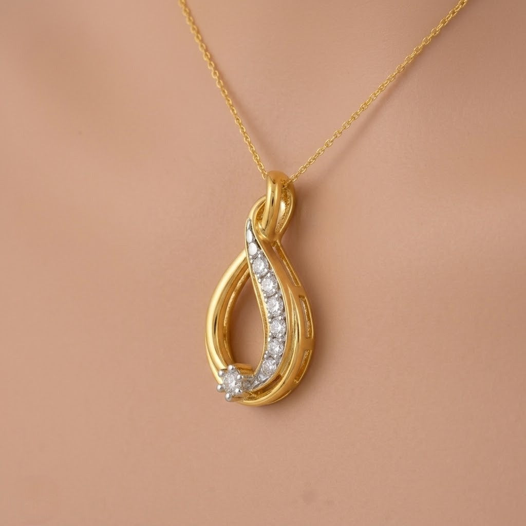 Grace Drop Diamond Pendant in 9 Karat Gold