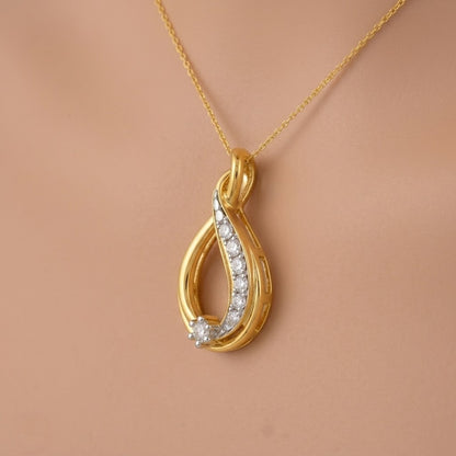 Grace Drop Diamond Pendant in 9 Karat Gold