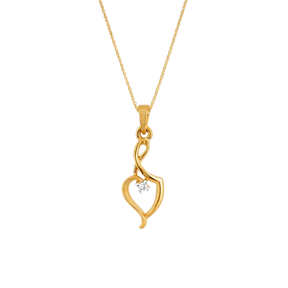 Flowing Heart Diamond Pendant