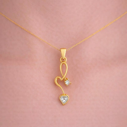 Graceful Ribbon Diamond Pendant