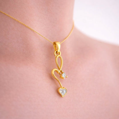 Graceful Ribbon Diamond Pendant