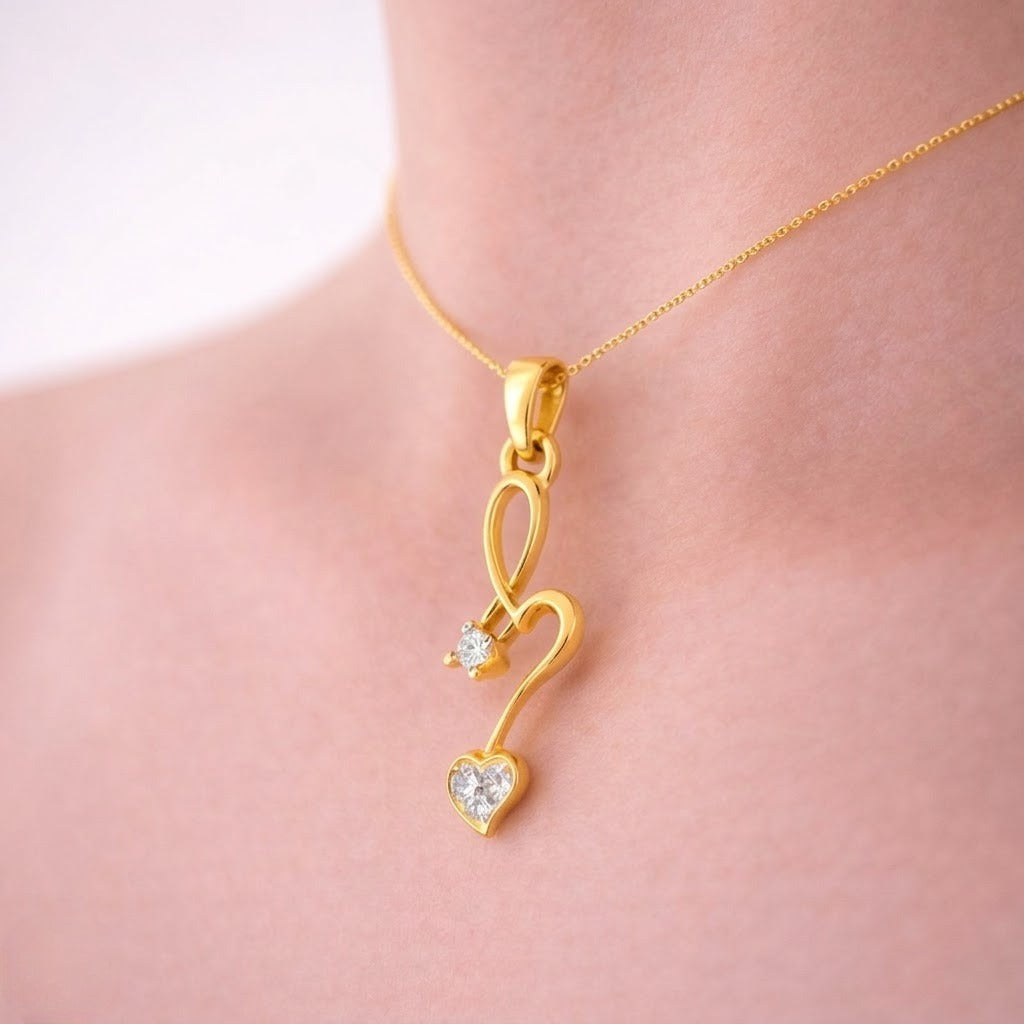 Graceful Ribbon Diamond Pendant