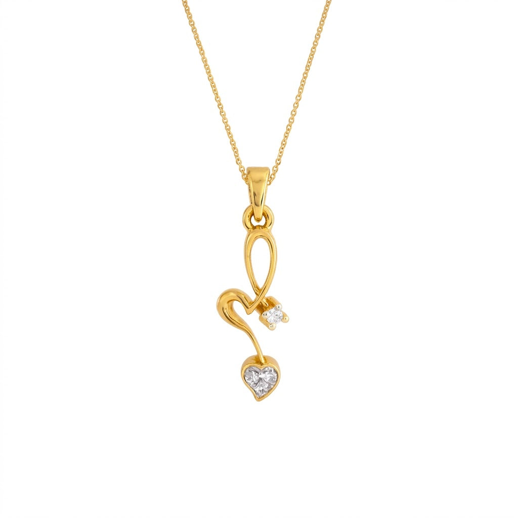 Graceful Ribbon Diamond Pendant