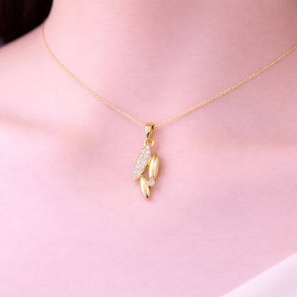 Sleek Harmony Diamond Pendant