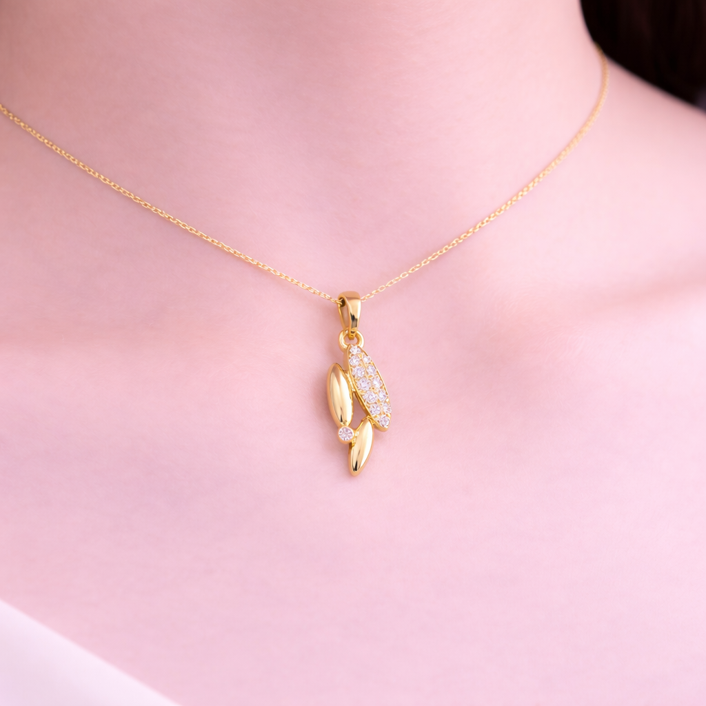 Sleek Harmony Diamond Pendant