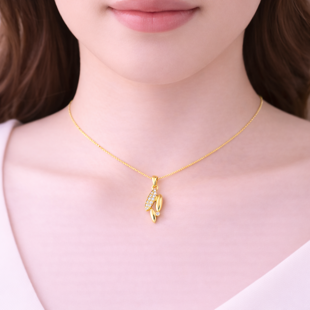 Sleek Harmony Diamond Pendant
