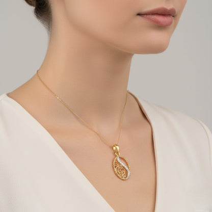 Royal Swirl Diamond Pendant