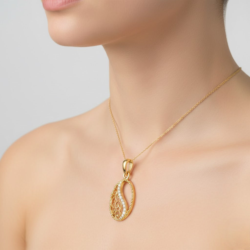 Royal Swirl Diamond Pendant