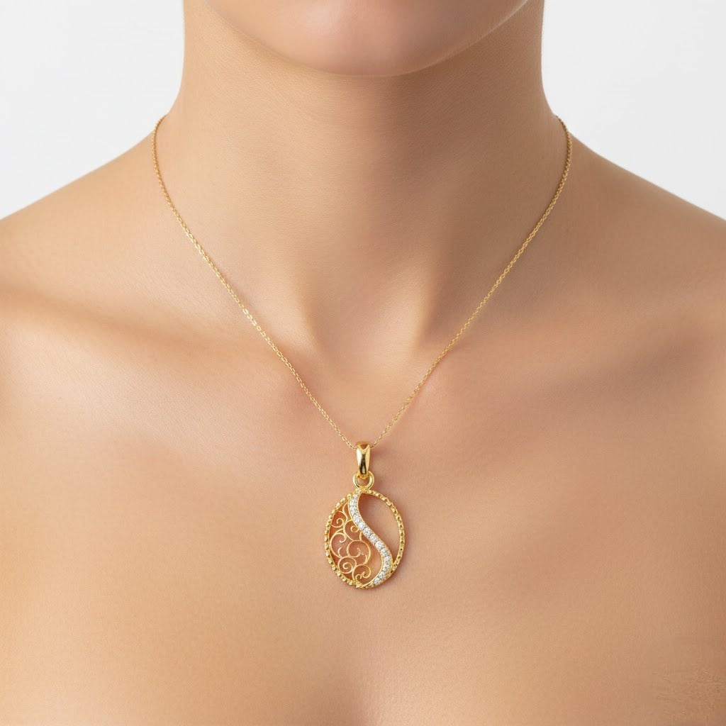 Royal Swirl Diamond Pendant