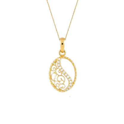 Royal Swirl Diamond Pendant
