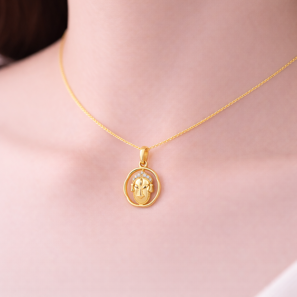 Divine Grace Buddha Face Diamond Pendant