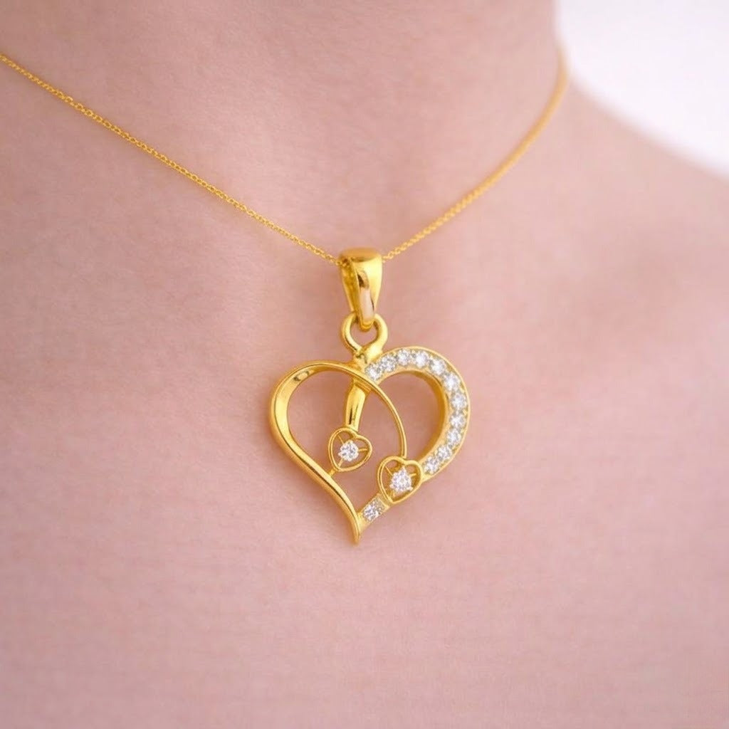 Entwined Promise Diamond Heart Pendant