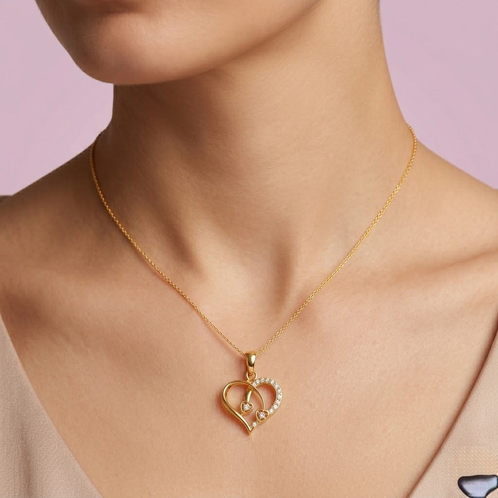 Entwined Promise Diamond Heart Pendant
