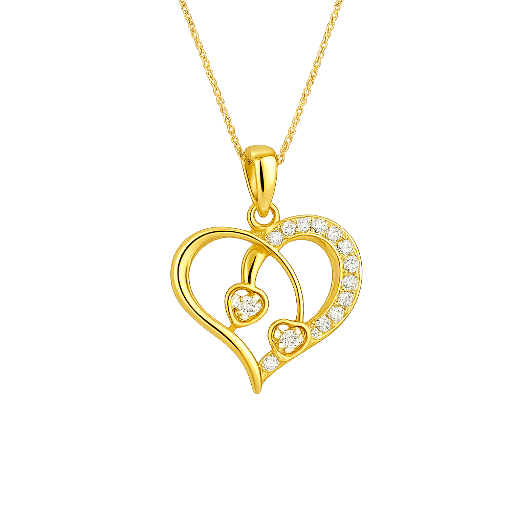 Entwined Promise Diamond Heart Pendant