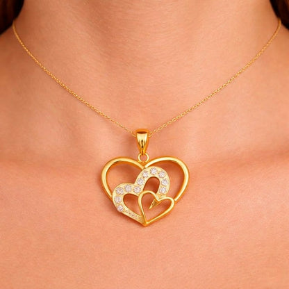 Three Hearts Forever Diamond Pendant
