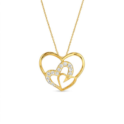 Three Hearts Forever Diamond Pendant