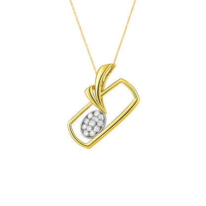 Modern Curve Diamond Pendant