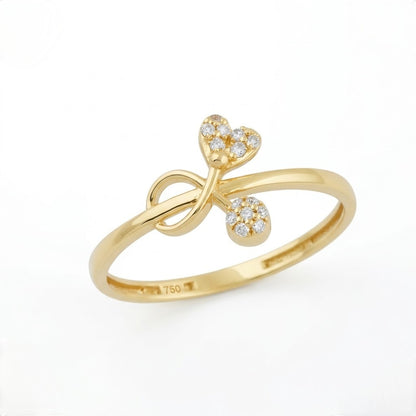 Grace Knot Diamond Gold Ring