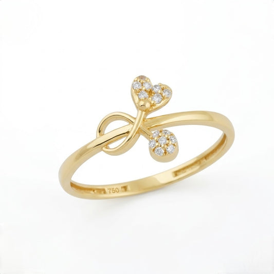 Grace Knot Diamond Gold Ring