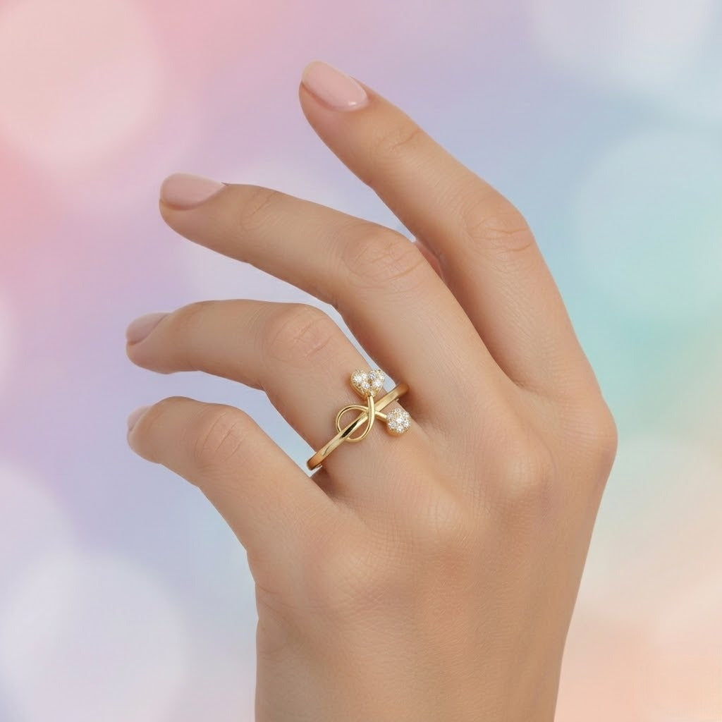 Grace Knot Diamond Gold Ring