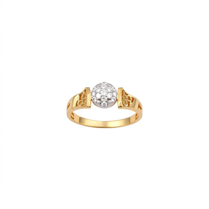 Classic Filigree Cluster Diamond Gold Ring