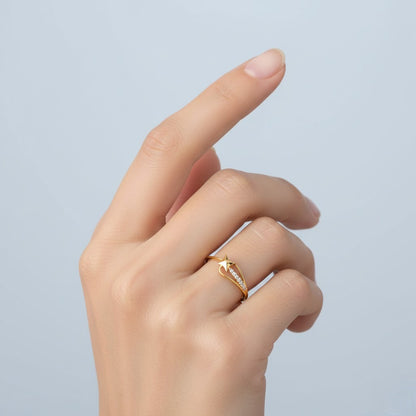 Shining Star Trail Sparkle Diamond Gold Ring