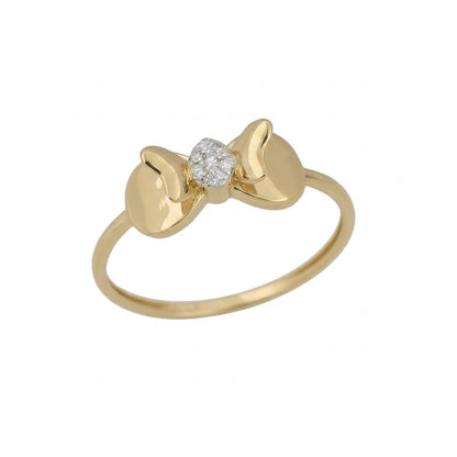 Elegant Twin Oval Center Sparkle Diamond Gold Ring