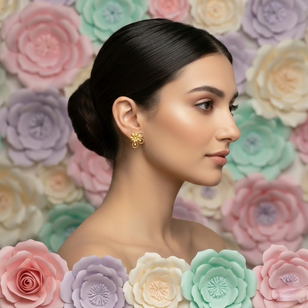 Blooming Petal Swirl Earring