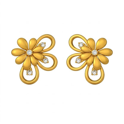 Blooming Petal Swirl Earring